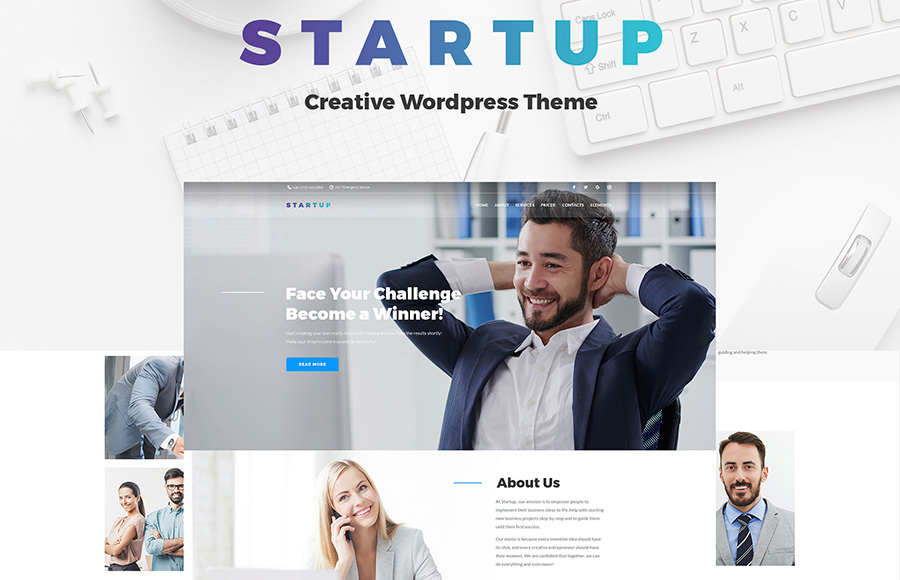 Startup Company WordPress Theme 